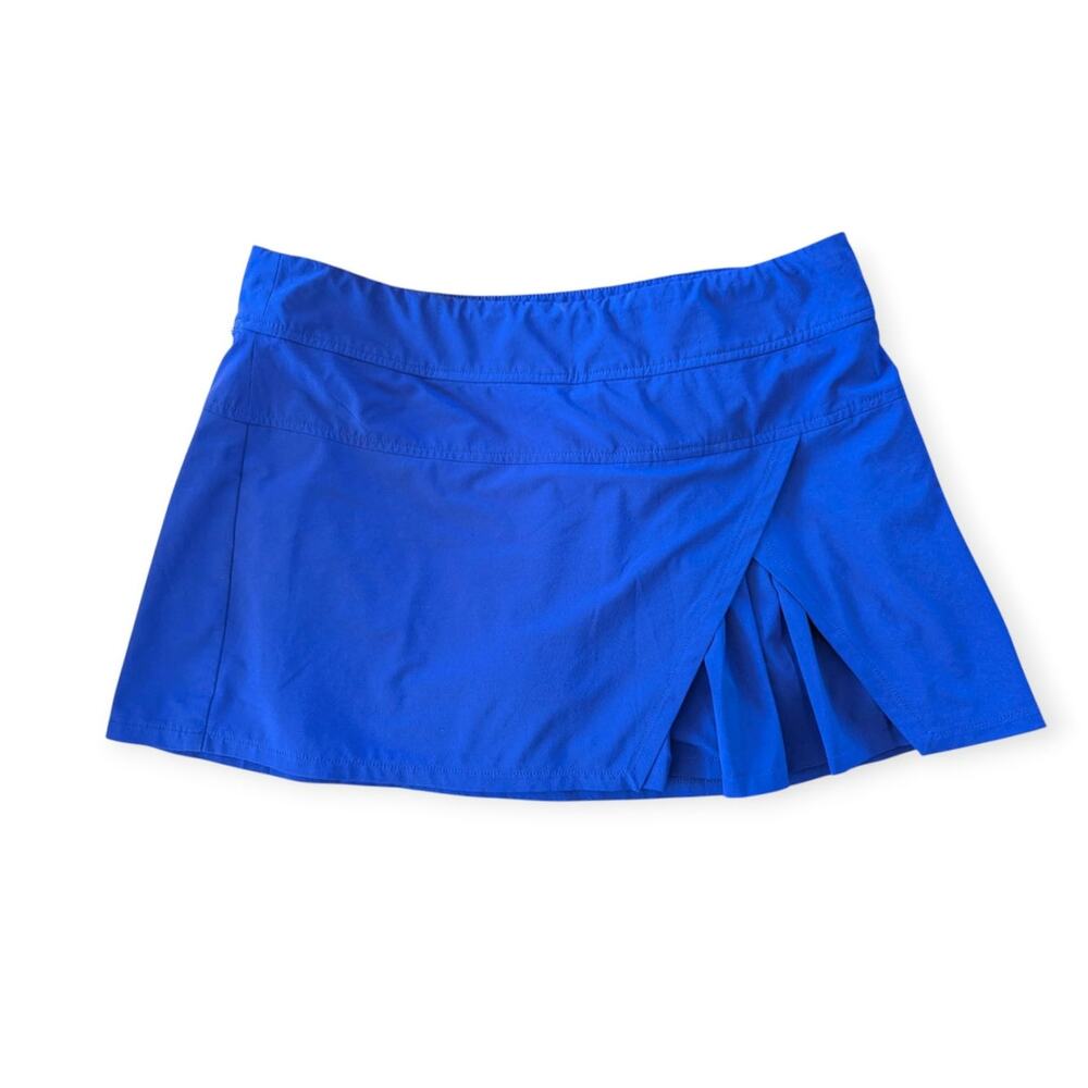 Athleta Sneaky Pleats Skort in royal blue ~ Women's Large / Excellent condition